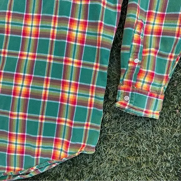 Vtg Ralph Lauren Tartan Plaid Button Down Long Sleeve Oxford Shirt RARE COLOR L - Picture 5 of 8